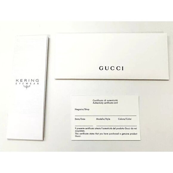 Gucci Sunglasses Eyeglasses Certificate of Authenticity Card - Set of 10